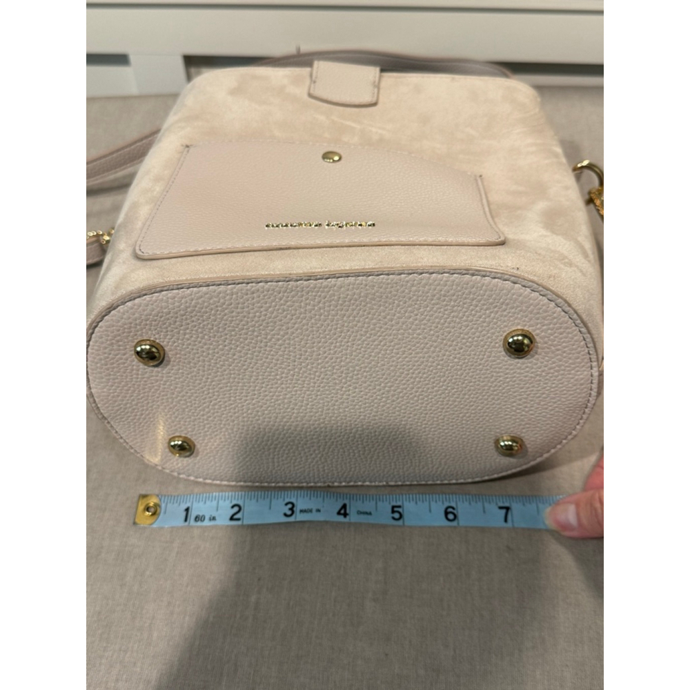 Women's Nanette Lepore Crossbody Bag One Size Taupe Beige suede-like - Picture 10 of 12